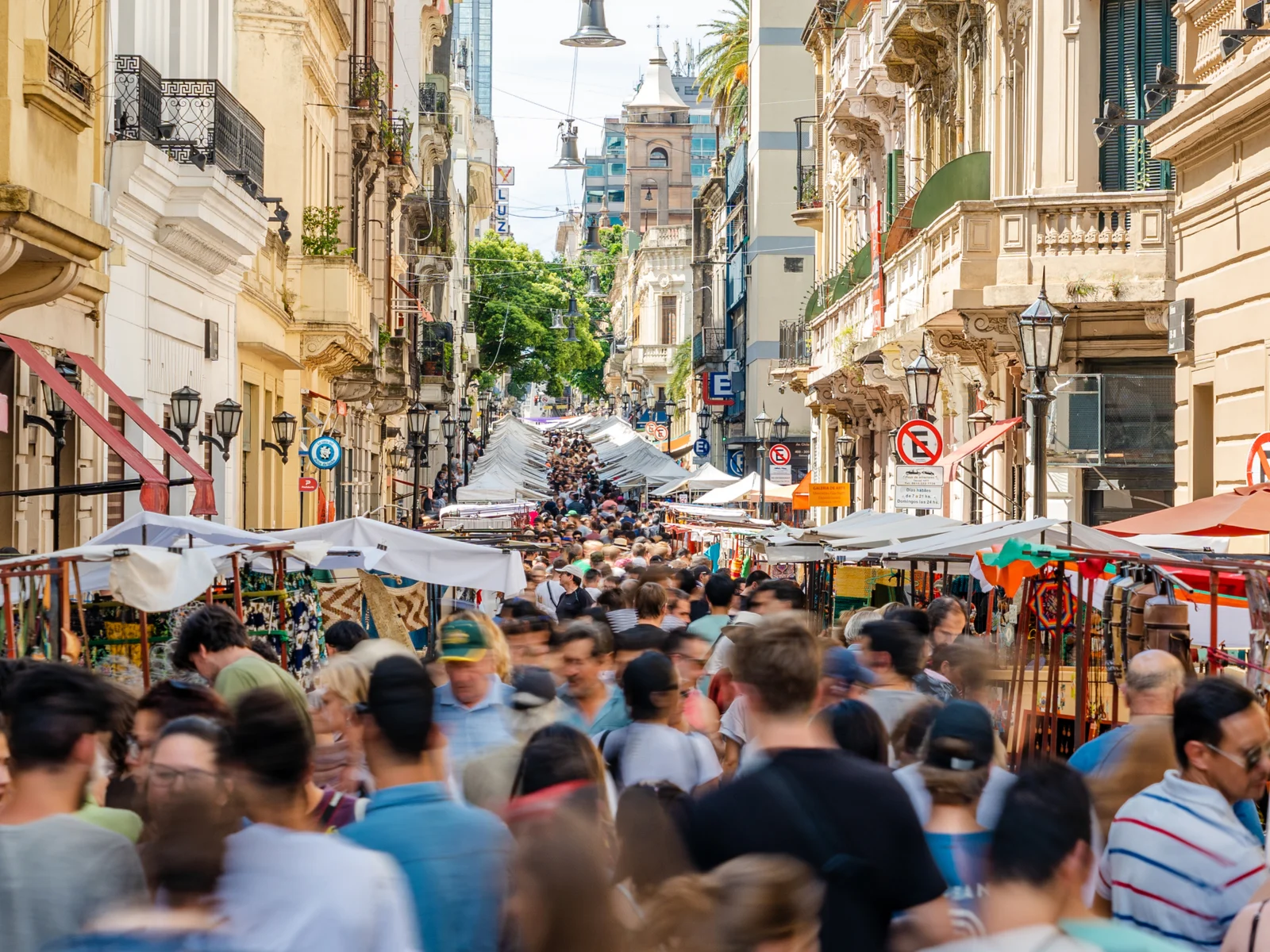 Busting, lively city of Buenos Aires pictured during the best time to visit Argentina