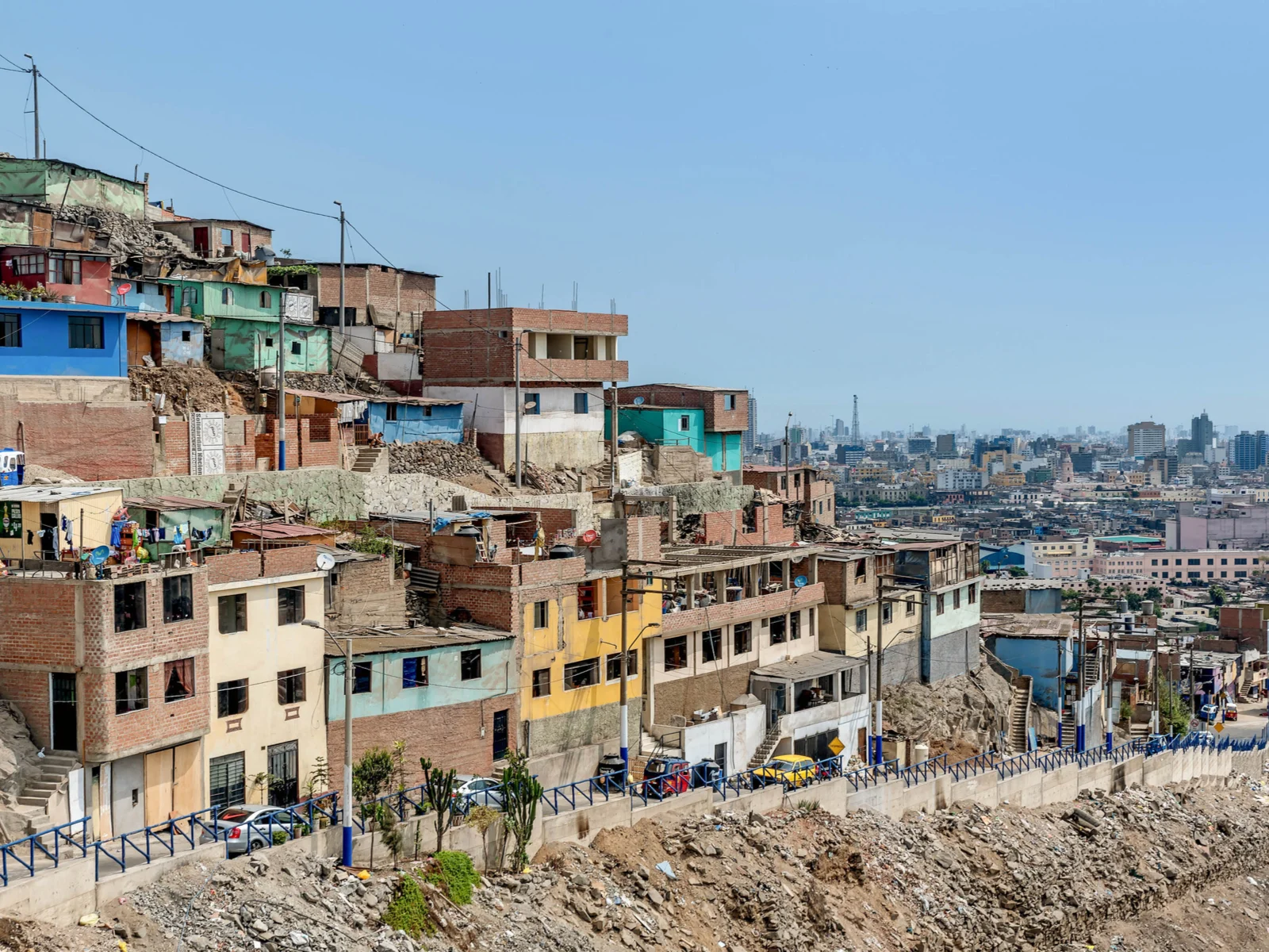 Barrio in Lima Peru pictured on a sunny day