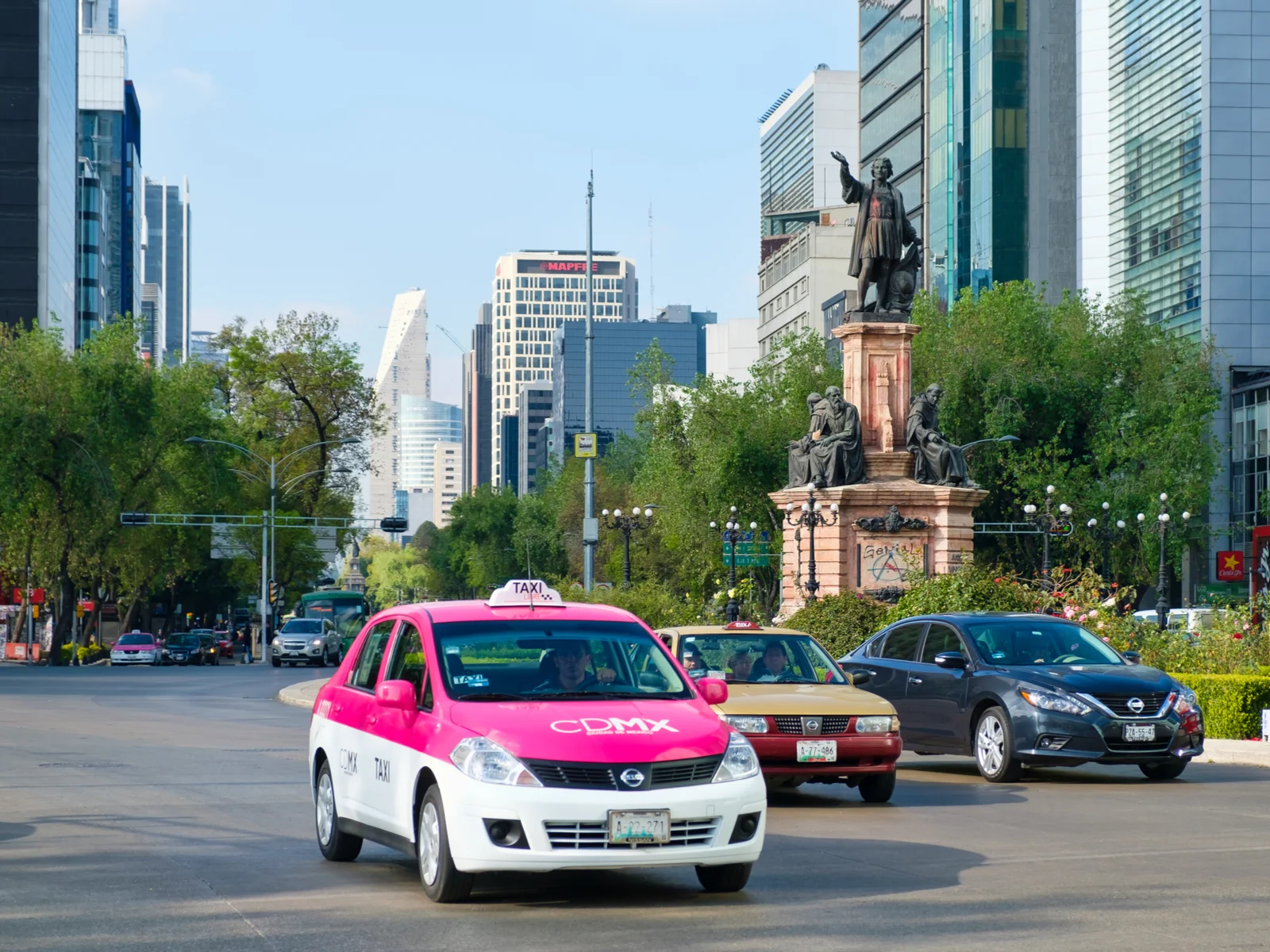 Taxi in Mexico City for a piece on is Mexico Safe