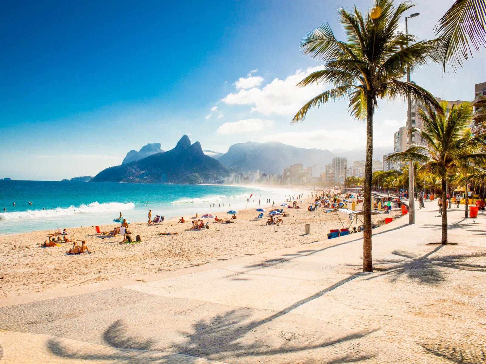 Photo of Palms and Two Brothers Mountain during the best time to visit Brazil