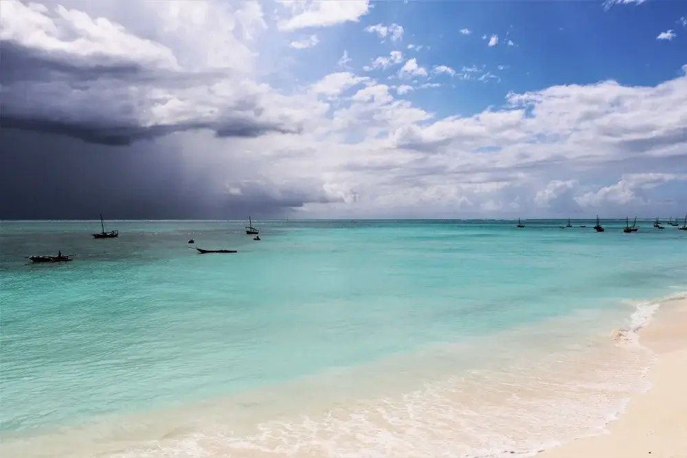 Dark storm cloud over Zanbiar pictured during the rainy season, the overall worst time to visit