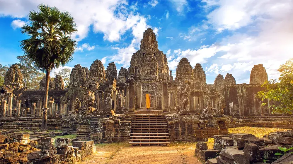 Angkor Wat, Siam Rep temple view at sunset in Cambodia