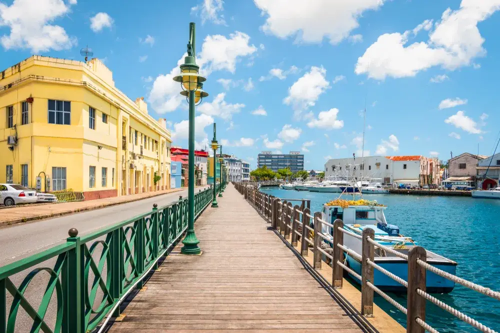 Promenade at marina of Bridgetown for a piece titled Is Barbados Safe to Visit