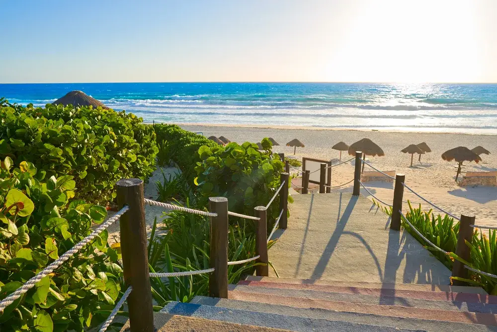 Idyllic view of a beach in Cancun for a piece on whether the city is safe to visit