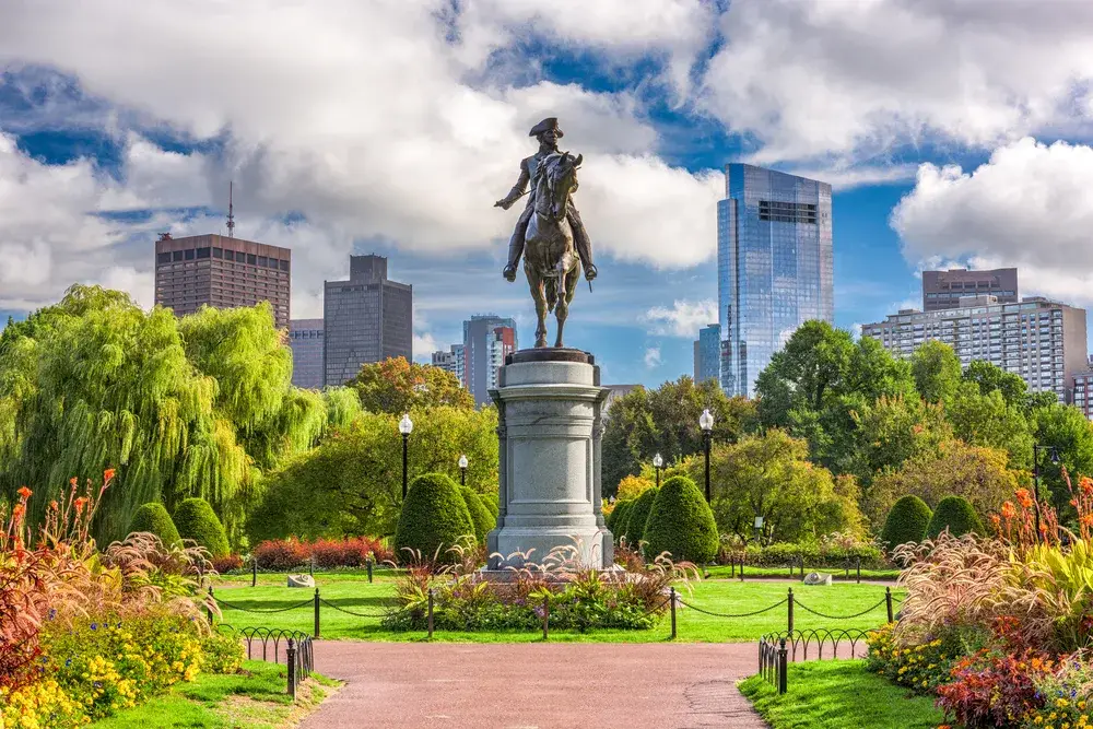 The George Washington Monument in the Public Garden for a piece on the best things to do in Boston