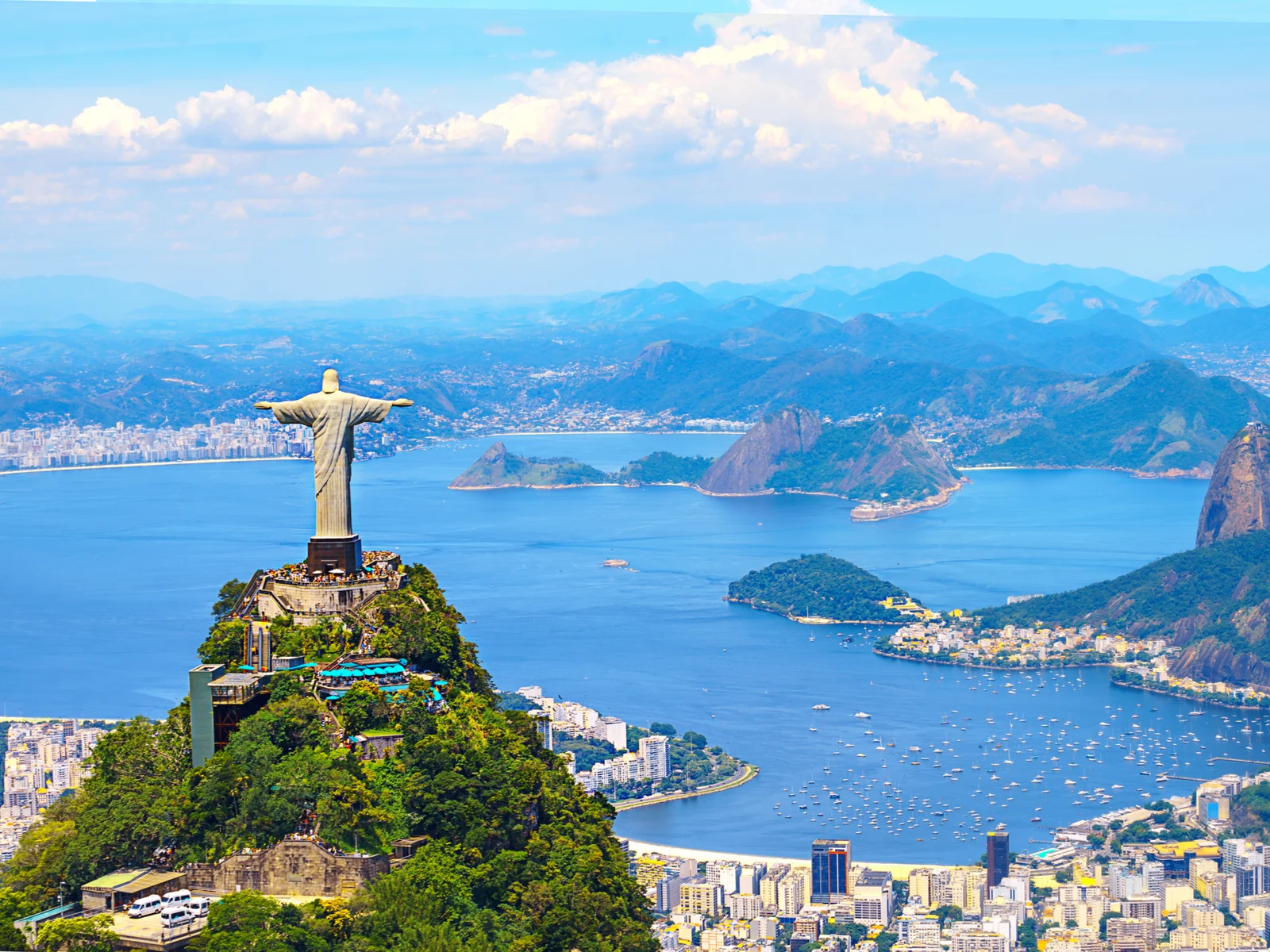 Christ statue in Rio pictured during the best time to visit Brazil