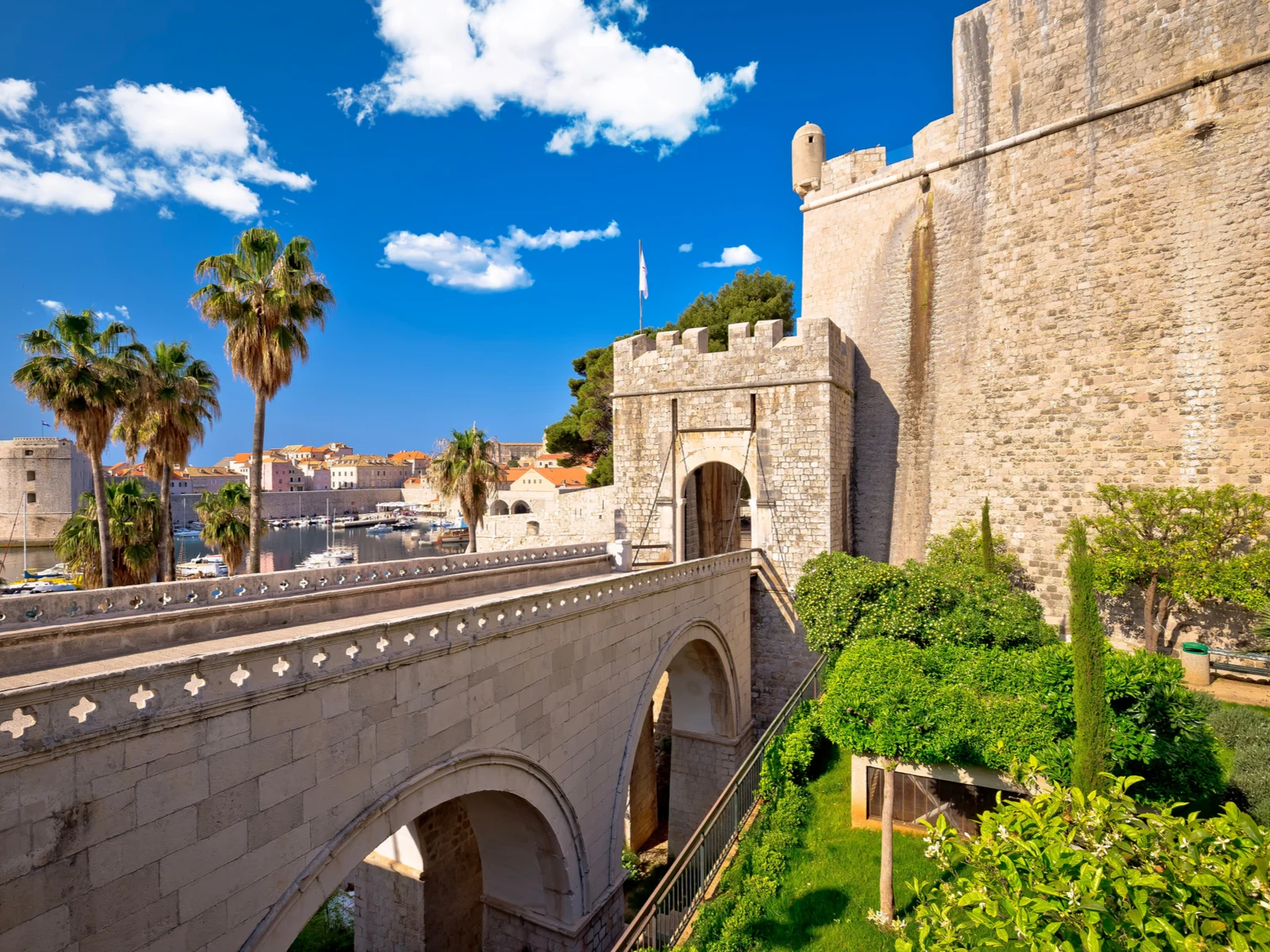 Gate in Dubrovnik pictured during the cheapest time to visit Croatia