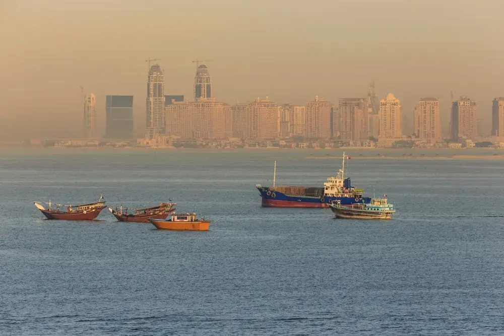 Dust storm in Doha pictured for a post titled Is Qatar Safe to Visit