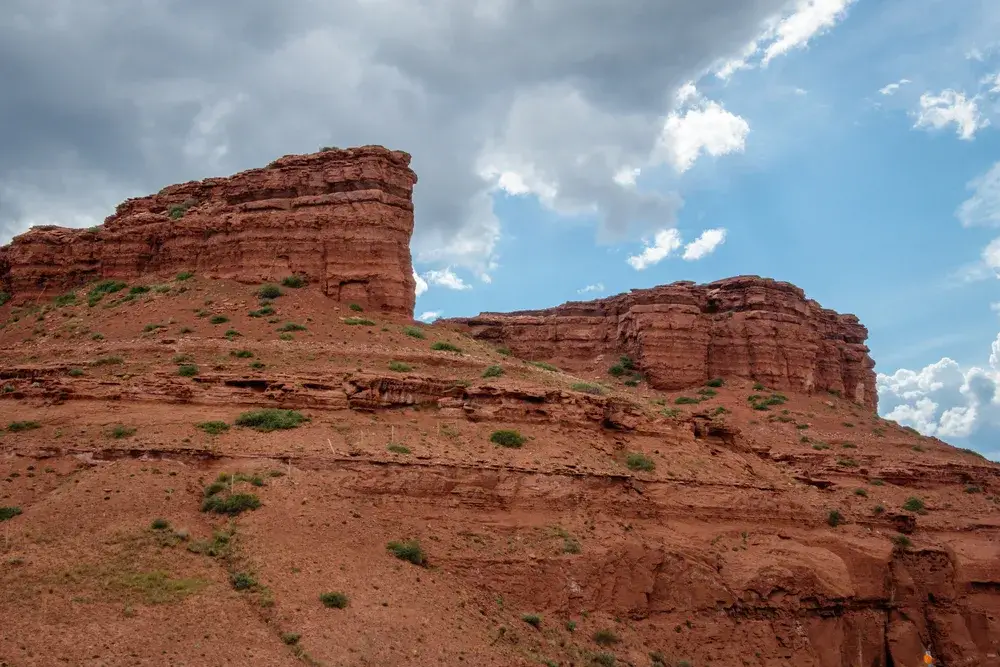 Red sandstone cliffs in Wyoming