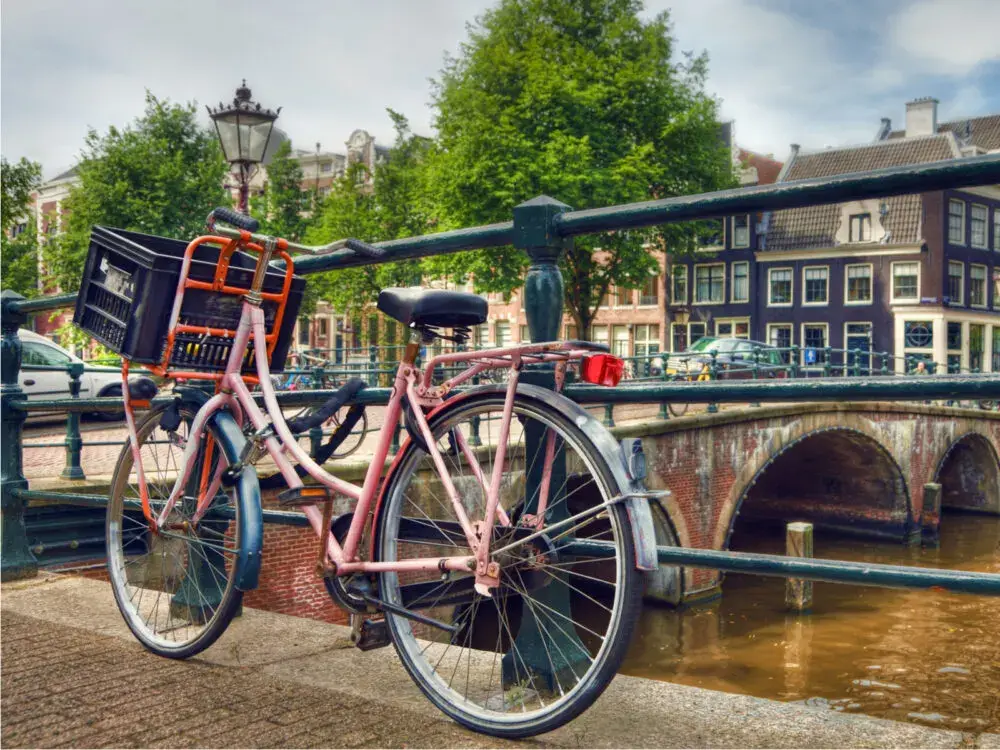 Canal pictured during the best time to visit Amsterdam