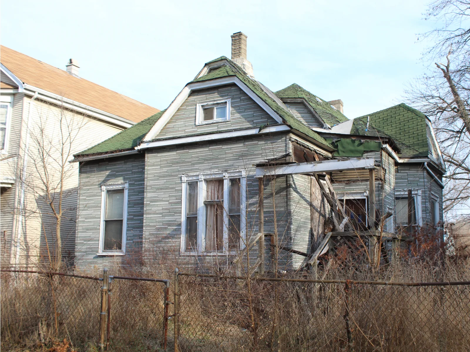 Abandoned home on Chicago's South Side for a piece titled Is Chicago Safe