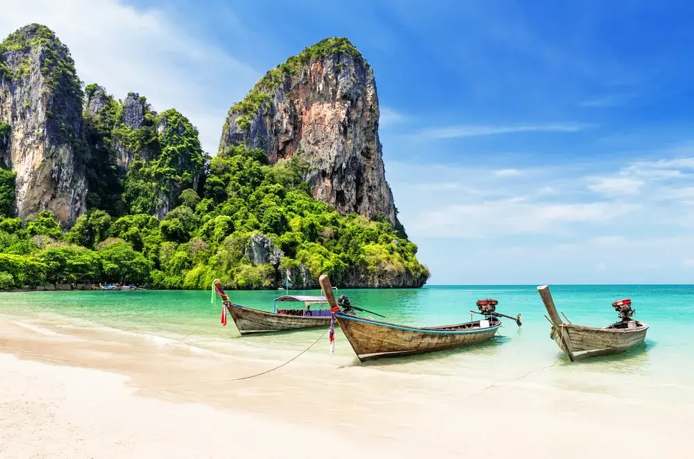 Traditional Thai wooden longtail boat for a piece on Is Thailand Safe