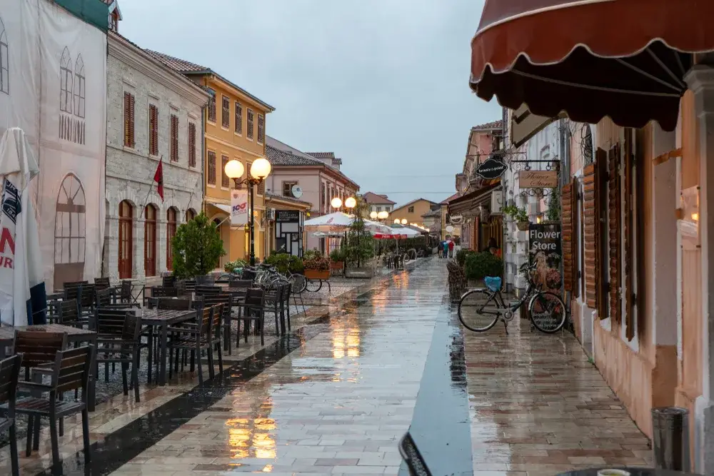 Downtown Shkodra pictured for a piece on the areas to avoid in Albania to help answer is the country safe