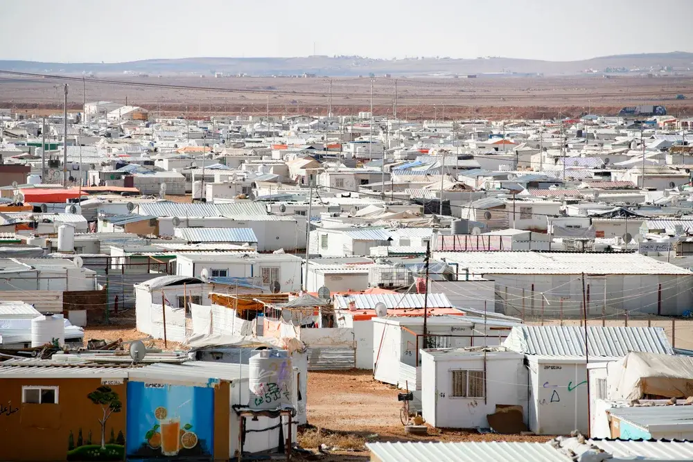 Countless refugee tents on the Jordan/Syrian border pictured for a piece on is Jordan safe to visit